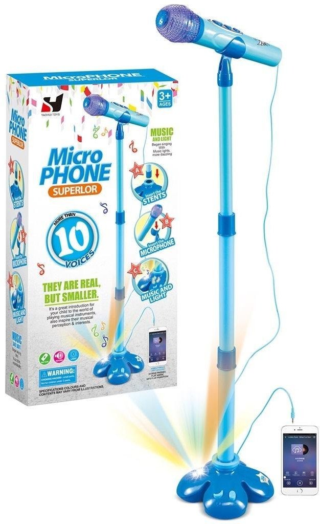 Mikrofon ze światłem i dźwiękiem