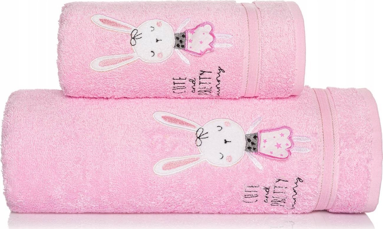 Spod Igły i Nitki GRUBY RĘCZNIK KĄPIELOWY DZIECIĘCY 70x140 KRÓLICZEK