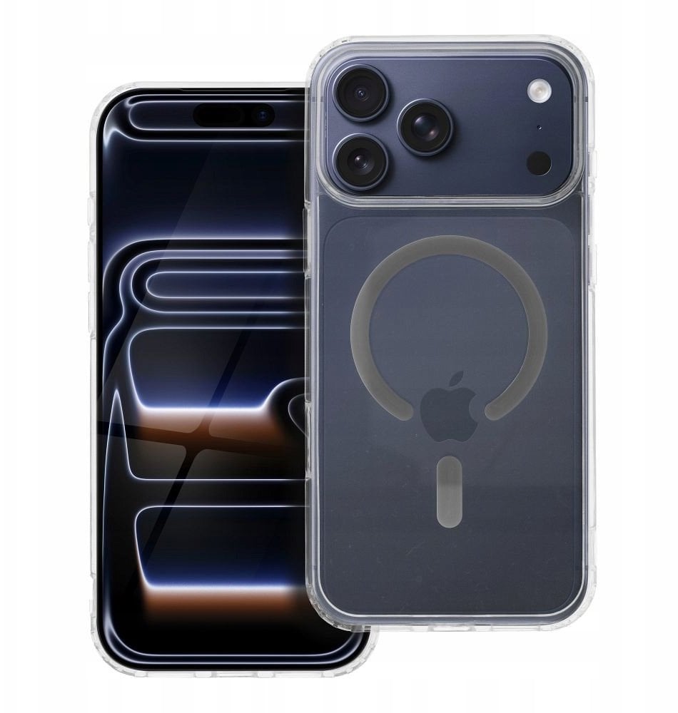 Drop Glue Colorful Ring Mag Cover kompatybilny z MagSafe pasuje do IPHONE 17 Pro Max szary