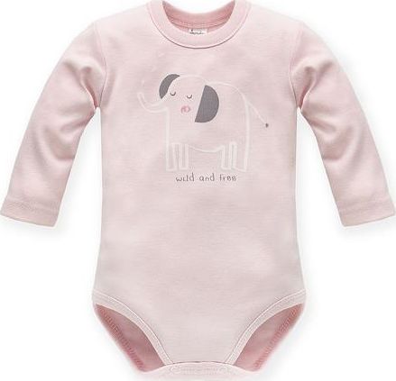 PINOKIO body niemowlęce wyprawka dł.ręk.Wild Animals róż 74