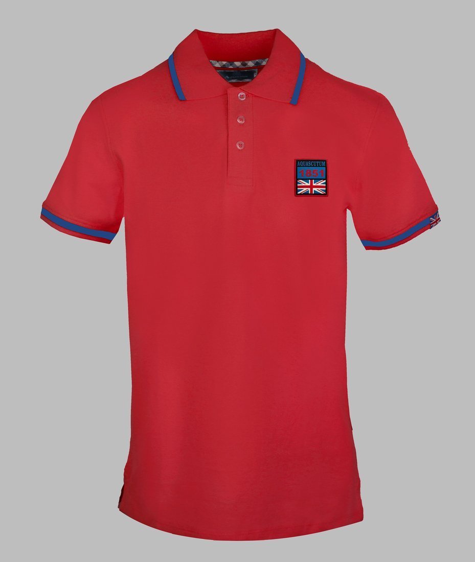 Aquascutum Koszulki polo marki Aquascutum model P01123 kolor Czerwony. Odzież męska. Sezon: Wiosna/Lato M