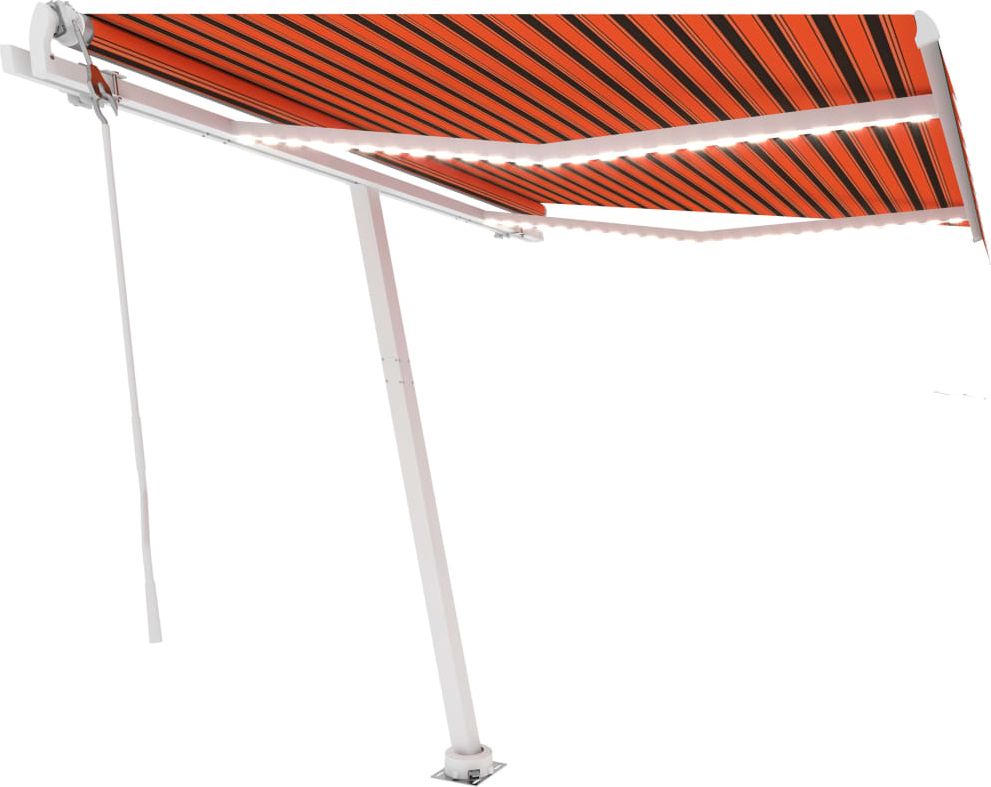 vidaXL Automatycznie zwijana markiza, LED i czujnik wiatru, 300x250 cm