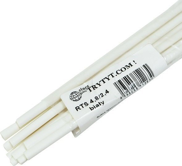 Trytyt 10x Koszulka termokurczliwa RTS 4,8/2,4 biały