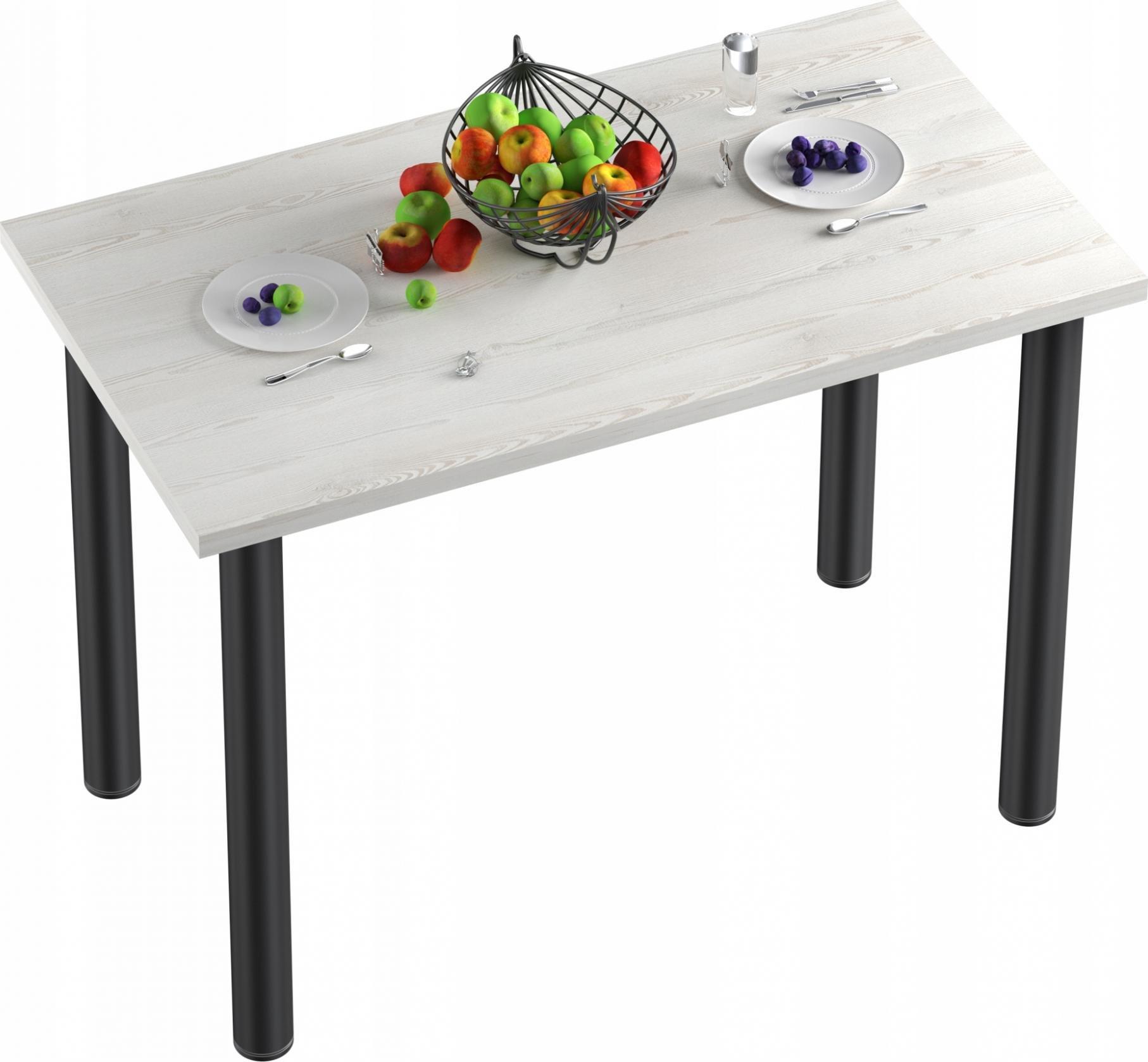 YRKE STÓŁ STOLIK KUCHENNY-120x50x18-SOSNA-NOGI CZARNE