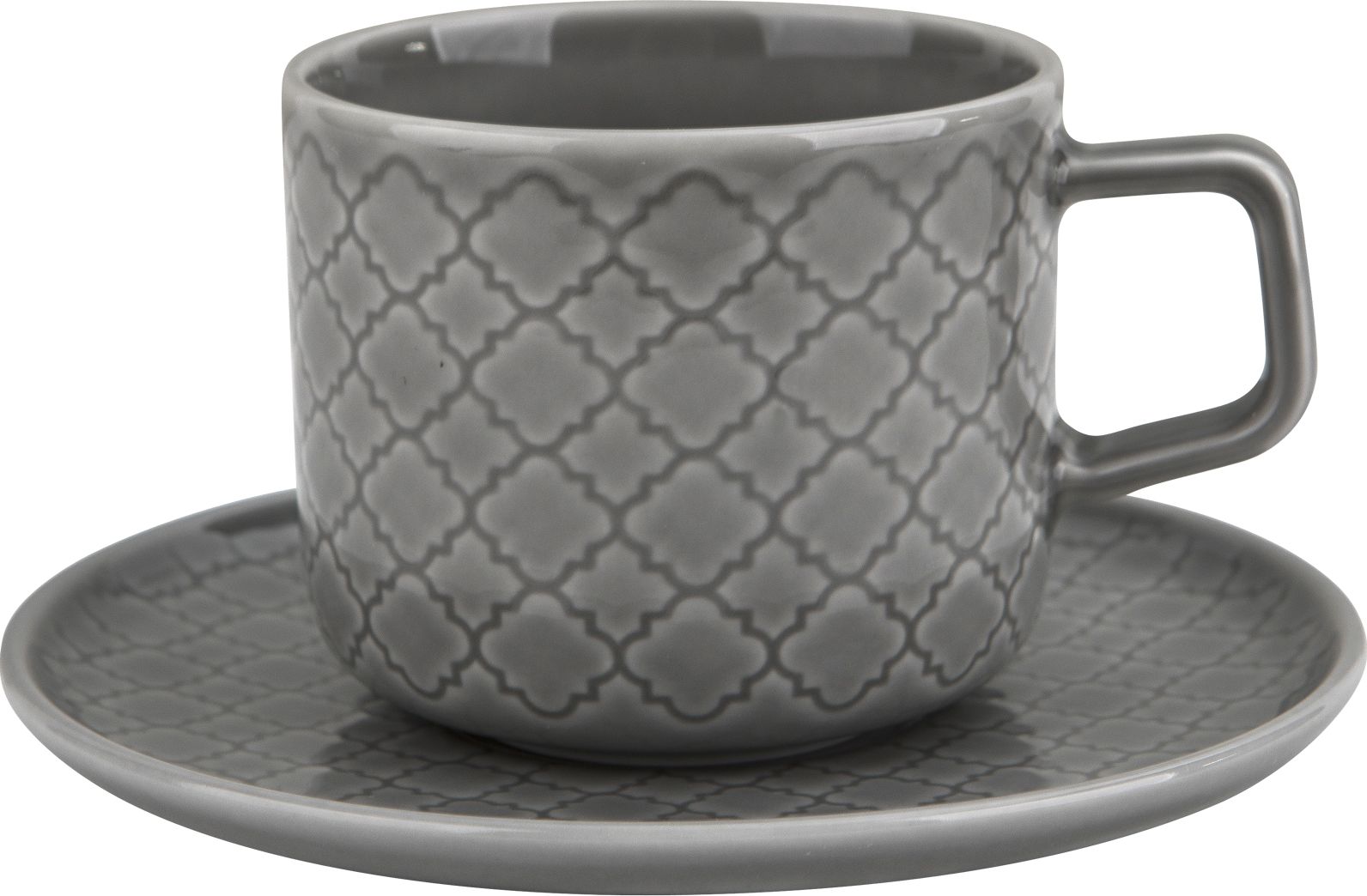 DUO Filiżanka ze spodkiem 250 ml Marrakesz szary