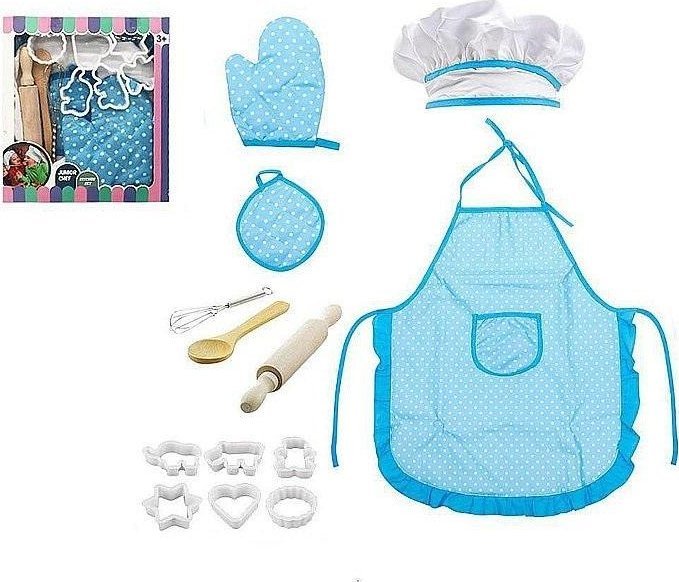 Zestaw szefa kuchni niebieski
