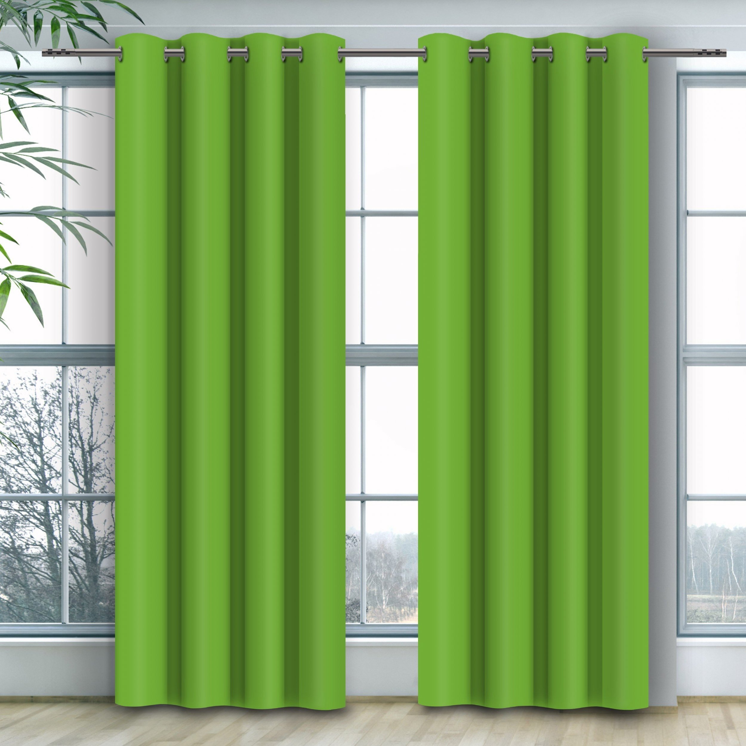 Vipro Group Zasłona Gotowa Na Przelotkach 140X250 Zasłona Heaven Kółka Matowa 404-24 Seledynowy Vipro Group (T1374)