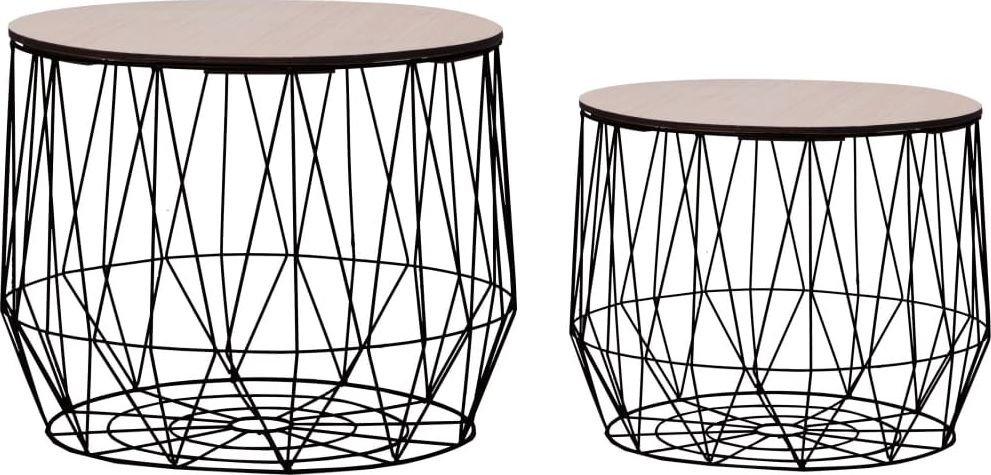 vidaXL Stoliki kawowe, 2 szt., czarne