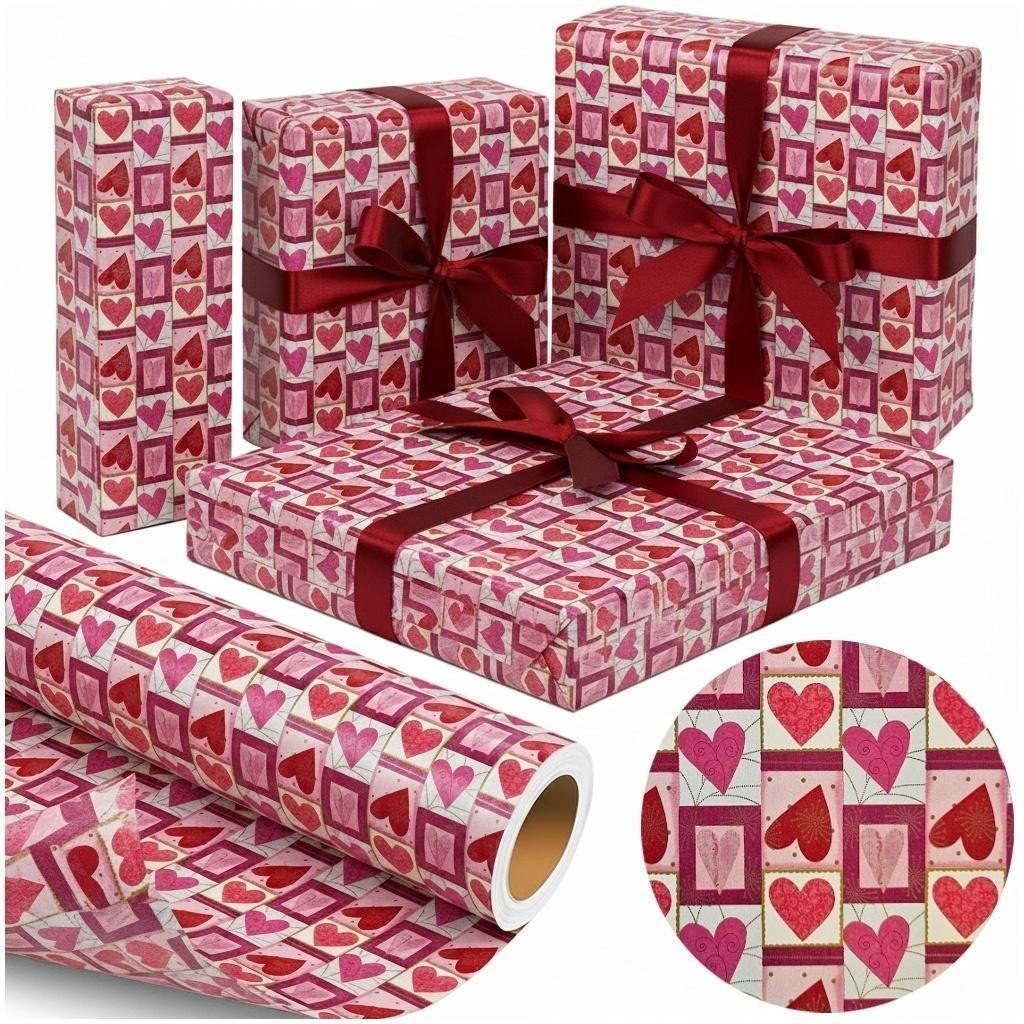 Papier ozdobny Serca Miłości X-Strong 38cmx20m