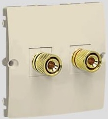 Kontakt-Simon Gniazdo głośnikowe BASIC MODUŁ pojedyncze beżowe - BMGL2.02/12