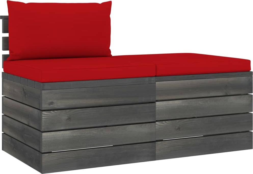 vidaXL 2-cz. zestaw mebli z palet do ogrodu, z poduszkami, sosna