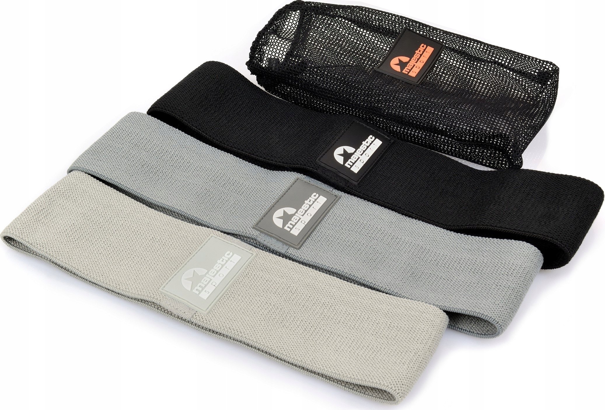 Zestaw gum do ćwiczeń Majestic Sport HIP BAND b/w (3 szt.)