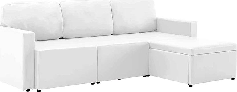 Elior Rozkładana sofa modułowa biała - Lanpara 4Q