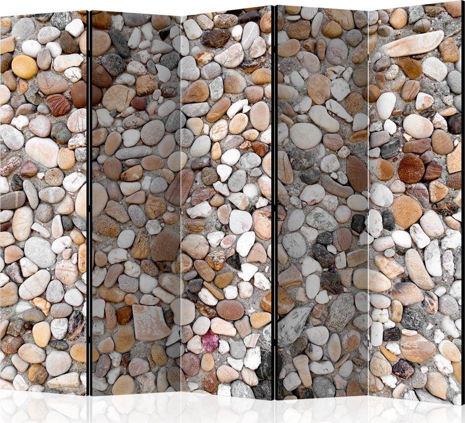 Artgeist Parawan 5-częściowy - Kamienna plaża II [Room Dividers] uniwersalny