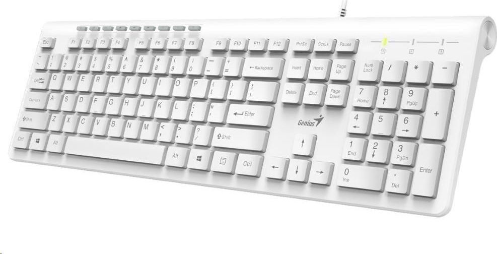 Klawiatura Genius Slimstar 230 Przewodowa Biała CZ + SK (31310010407)