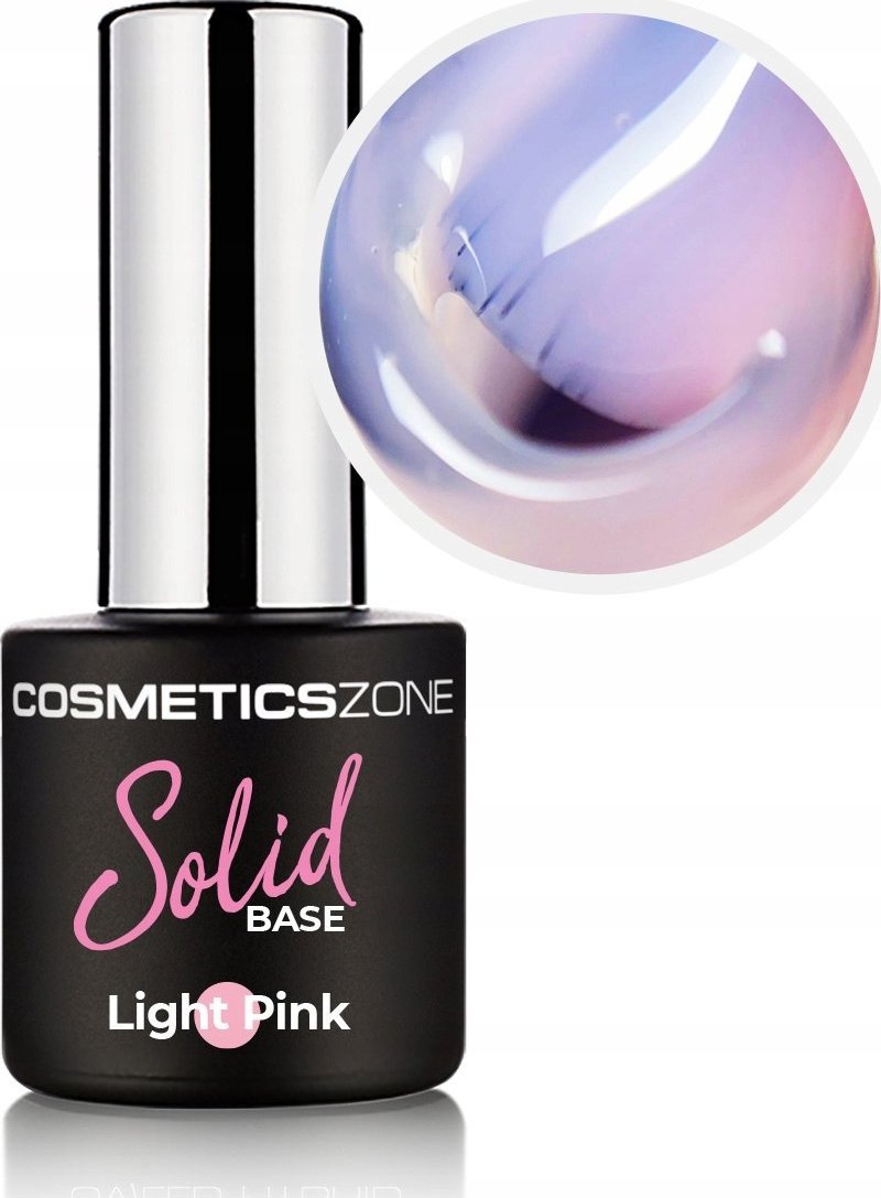Cosmetics Zone Baza hybrydowa budująca jasnoróżowa Solid Base Light Pink 7ml