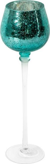 Eurofirany SZKLANY ŚWIECZNIK DEKORACYJNY VERRE5 (FI) 9X30 CM BIAŁY