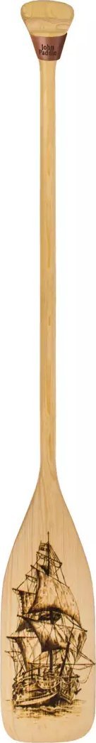 John Paddle Pagaj John Paddle Beavertail Ozdoba Wypalany 110 cm WZ5 ze skórzaną pionową zawieszką 110 cm