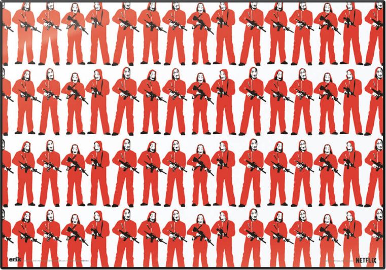 podkładka na biurko La Casa De Papel 49,5 cm PVC czerwona