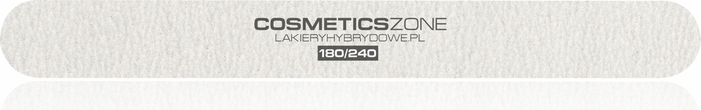 Cosmetics Zone Pilnik do paznokci prosty zebra 180/240 - Cosmetics Zone
