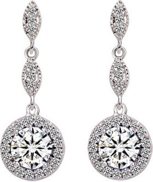 Lovrin DŁUGIE ELEGANCKIE KOLCZYKI CYRKONIE GRATISY