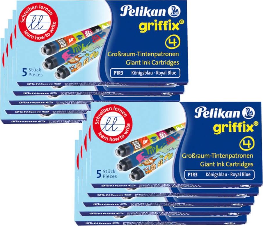 Pelikan Naboje do pióra wiecznego długie Griffix granatowe 50 sztuk