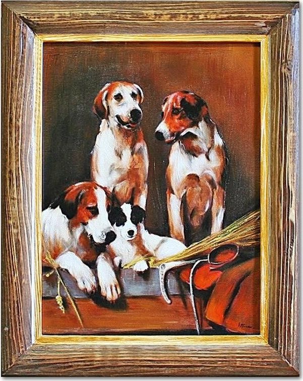 GO-BI Obraz Zwierzęta ręcznie malowany 37x47cm uniwersalny