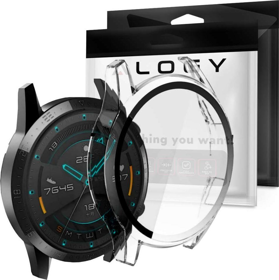 Alogy Alogy Etui silikonowe na zegarek z folią ochronną do Huawei Watch GT 2 Pro uniwersalny