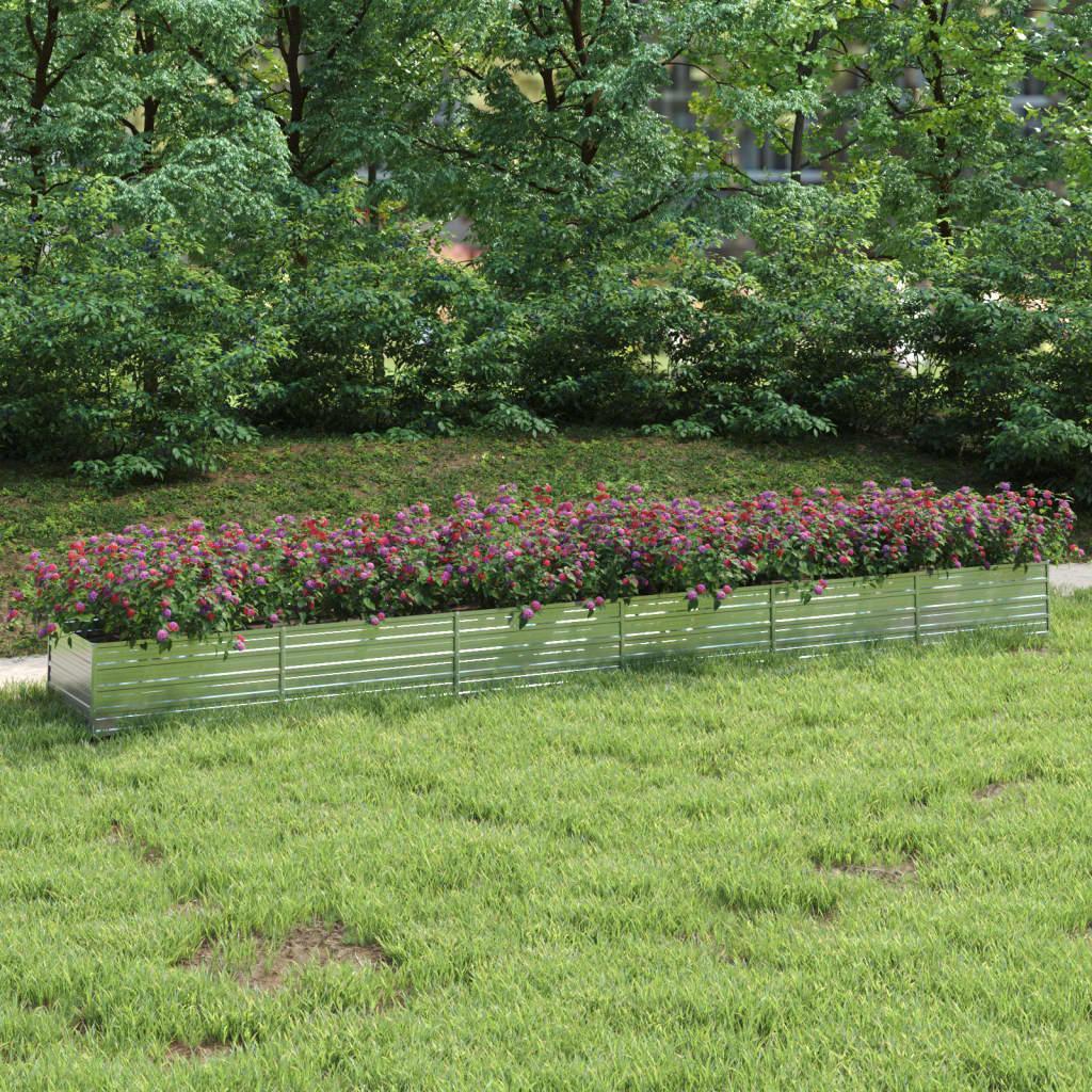 vidaXL Donica do podwyższonej rabaty, 600x80x45 cm, stal galwanizowana