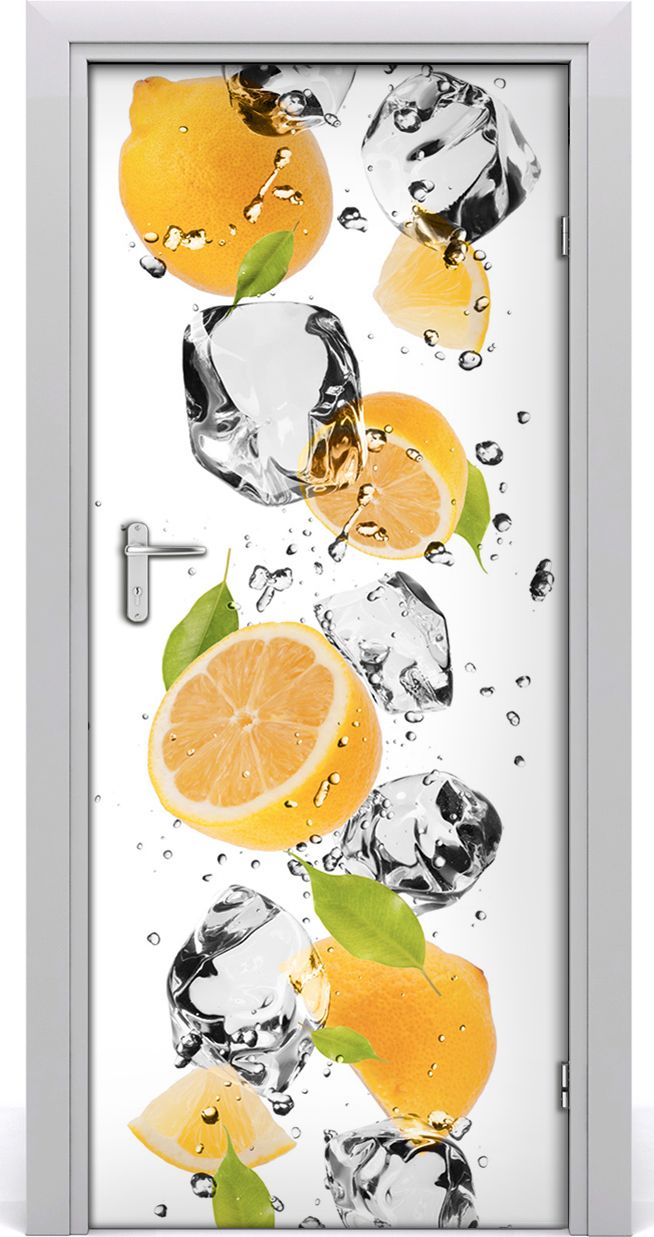 Tulup Fototapeta samoprzylepna na drzwi 85 x 205 cm Lemon i wody