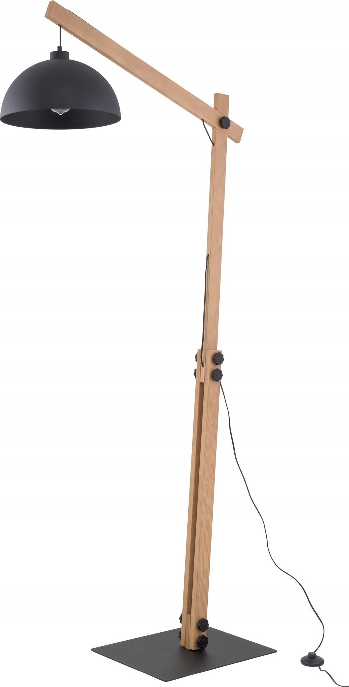 Lampa podłogowa TK Lighting Oslo 5582 lampa stojąca podłogowa 1x15W E27 czarna/drewniana