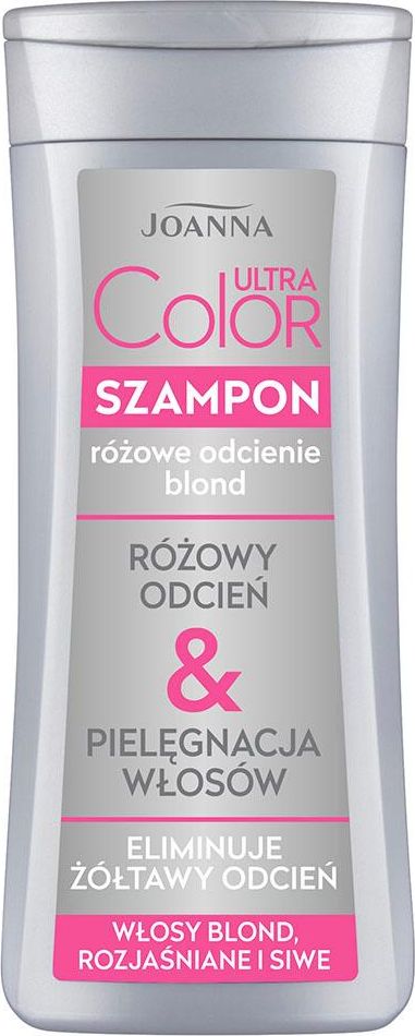 Joanna Ultra Color System Szampon różowy do włosów blond, rozjaśnionych i siwych 200ml