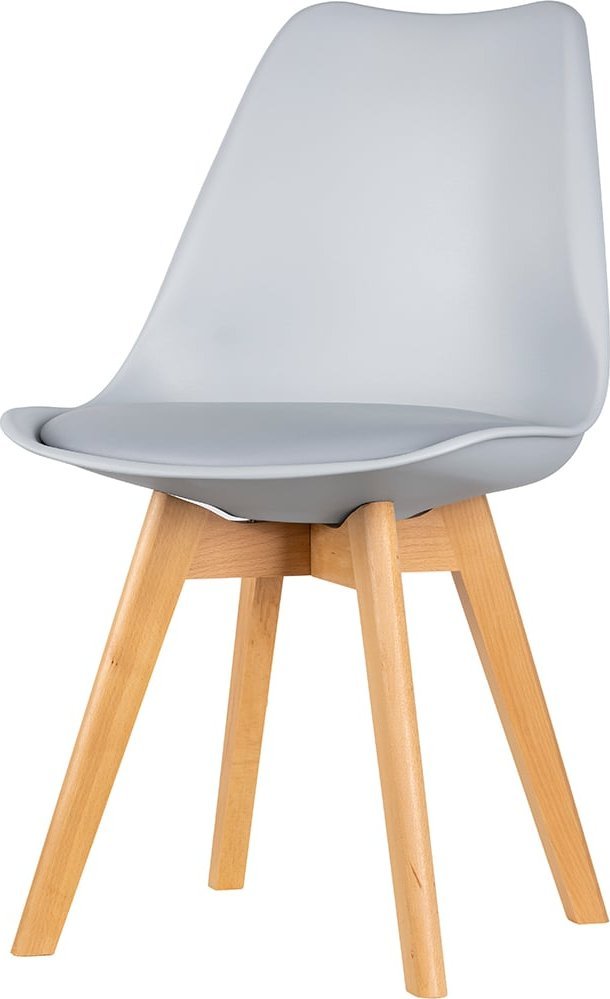 Jana Krzesło do jadalni nowoczesne ekoskóra szare Sara