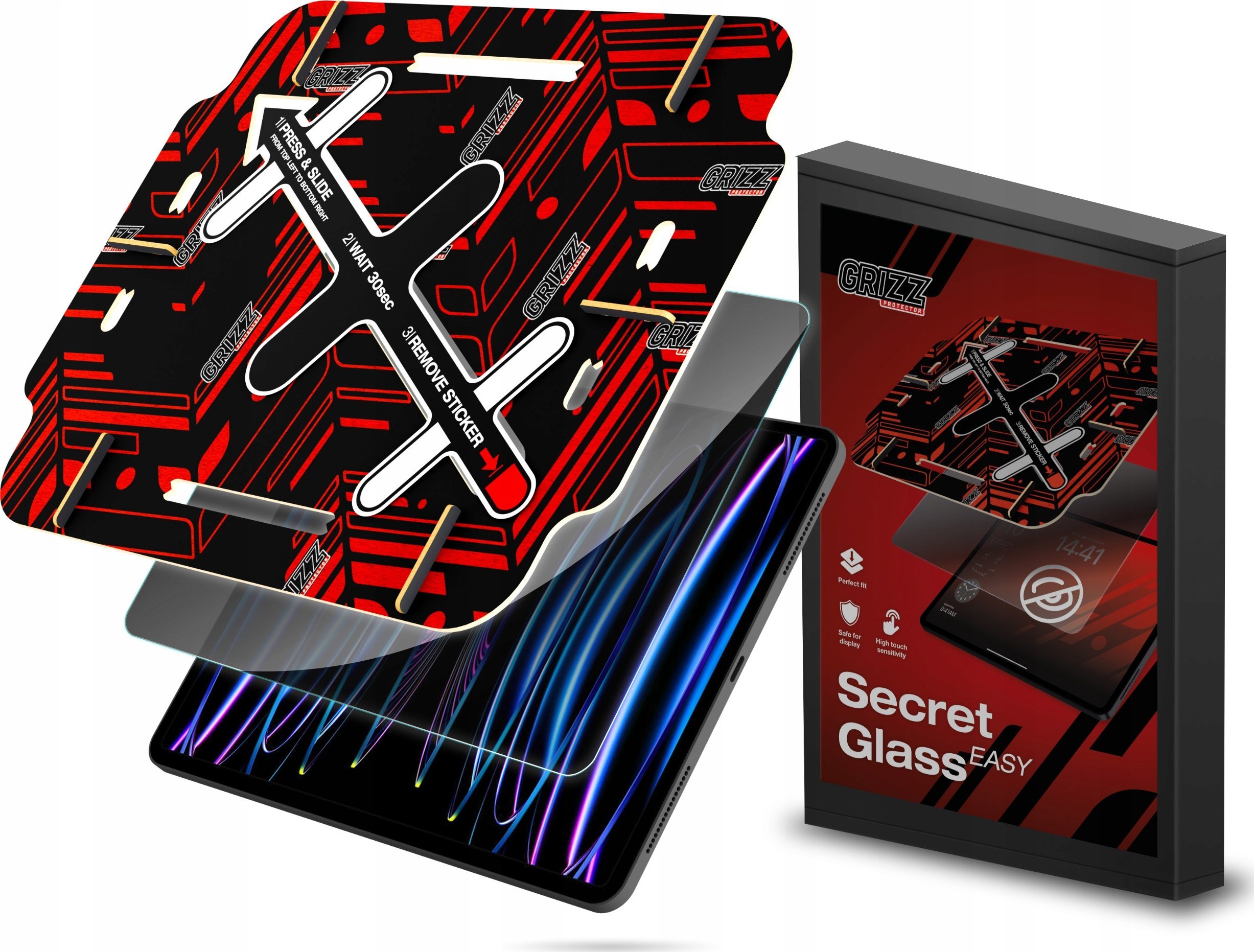 GrizzGlass Szkło prywatyzujące GrizzGlass SecretGlass Easy do Apple iPad Pro 6th 12,9"