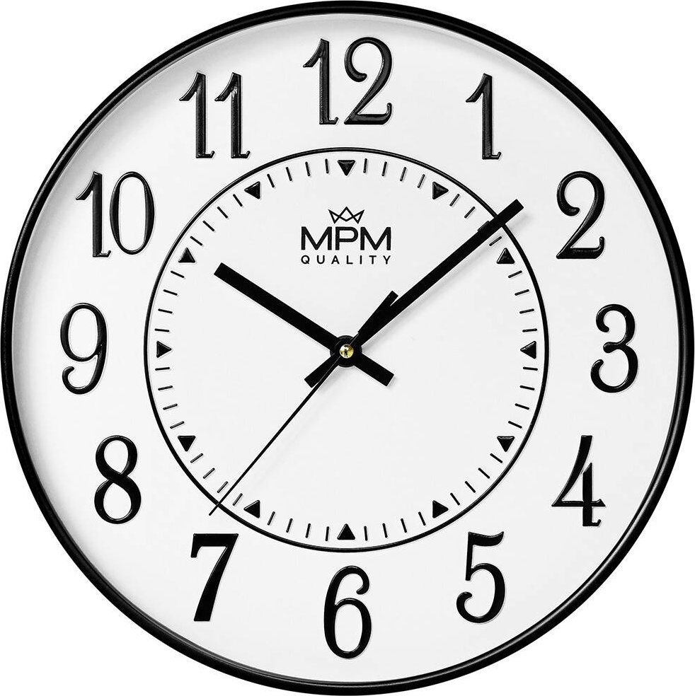 MPM Zegar ścienny MPM E01.4369.90 30 cm czytelny cichy .