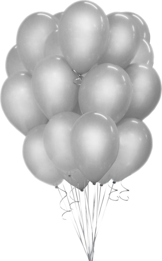 GoDan Balony metaliczne Srebrne, B&C, 30 cm, 50 szt.