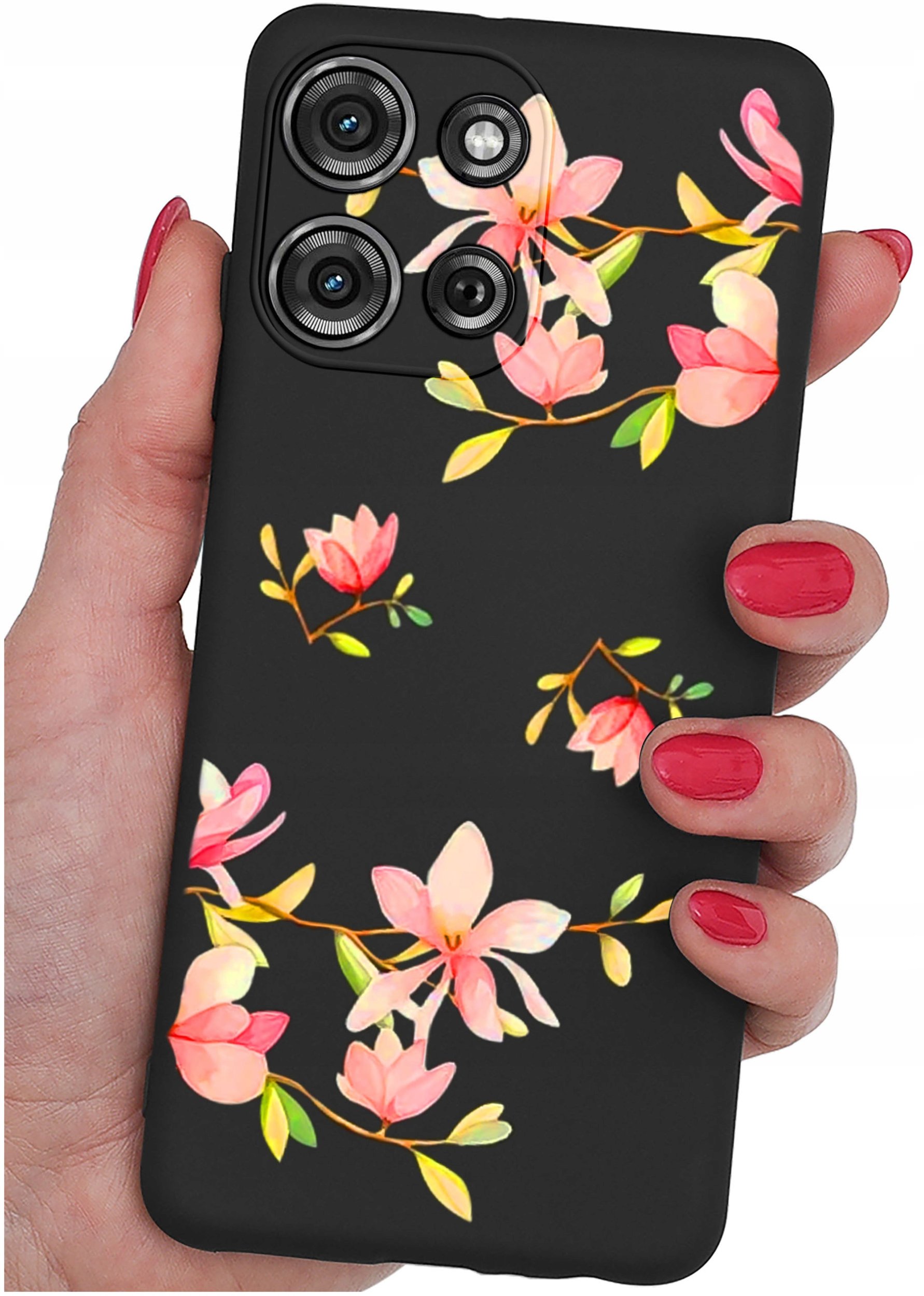 Etui do Motorola G75 5G | WZORY | SILIKONOWE MATT SZKŁO 9H