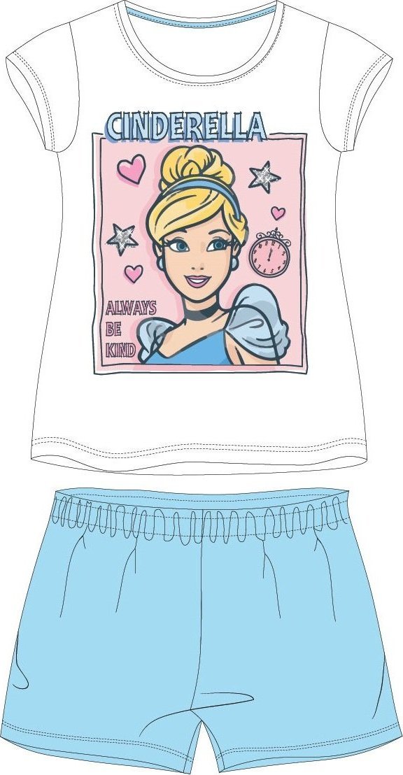 PIŻAMA DZIEWCZĘCA DISNEY PRINCESS KR. RĘKAW - 116