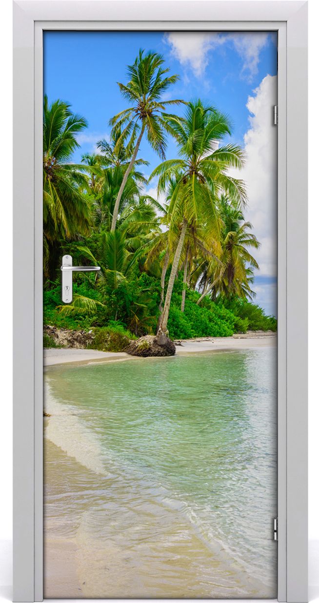Tulup Fototapeta samoprzylepna na drzwi 85 x 205 cm tropikalna plaża