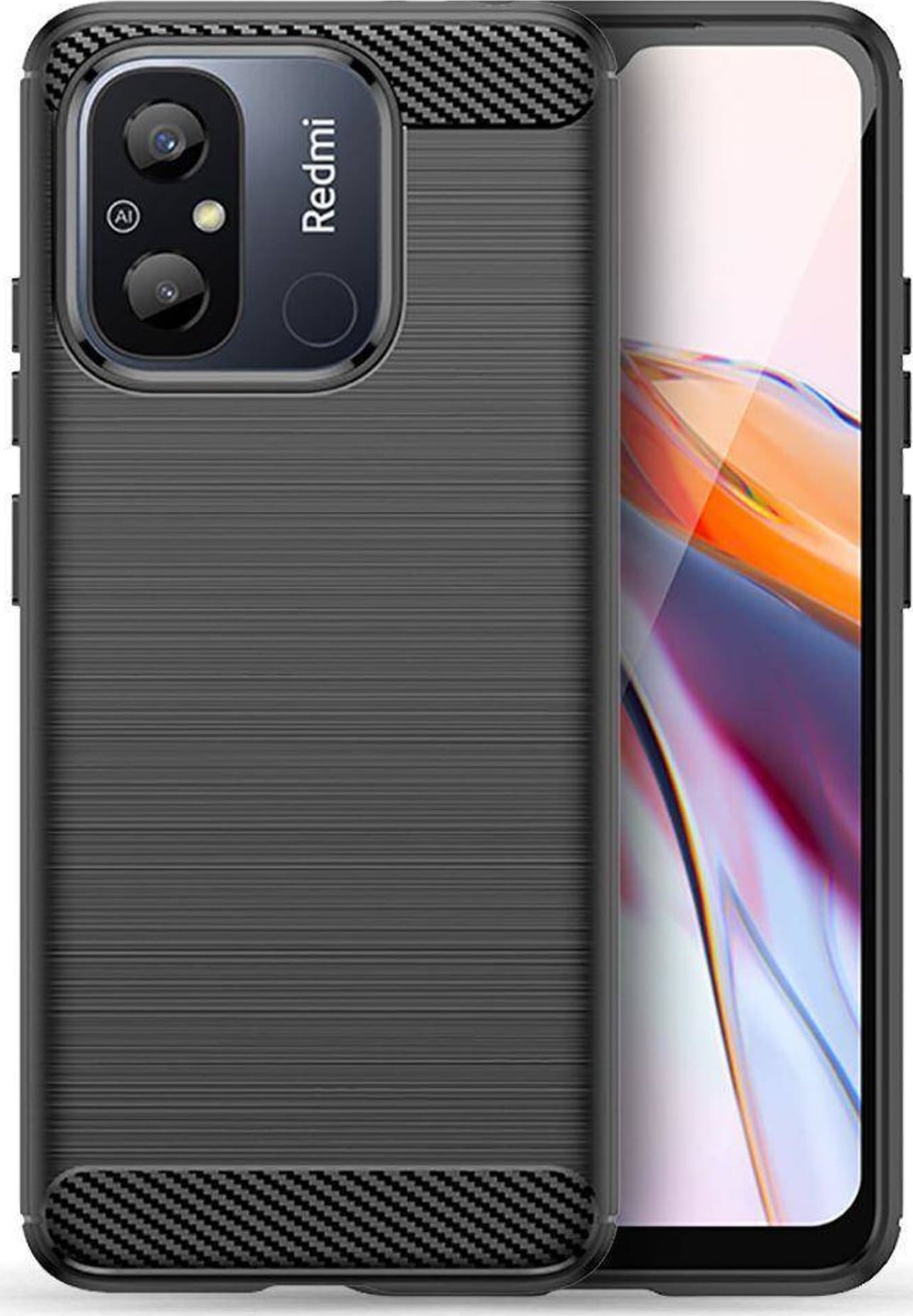 Tech-Protect Etui XIAOMI REDMI 12C Tech-Protect TPU Carbon czarne