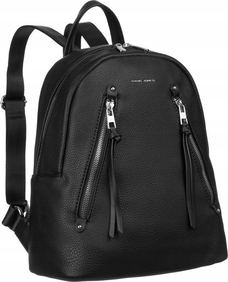 David Jones Stylowy plecak damski ze skóry ekologicznej na suwak David Jones NoSize
