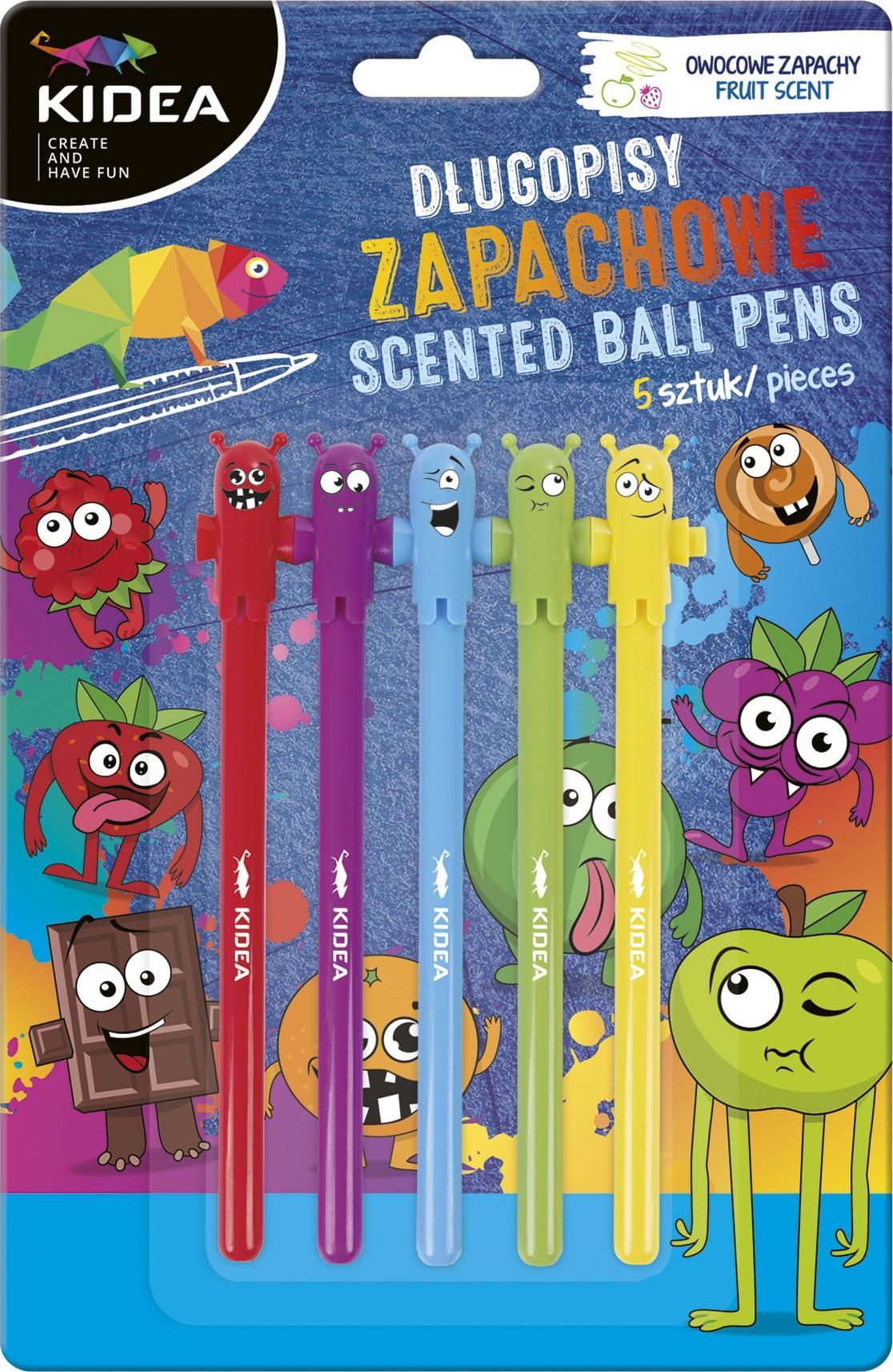 Kidea Długopisy zapachowe z figurkami 6 szt Kidea