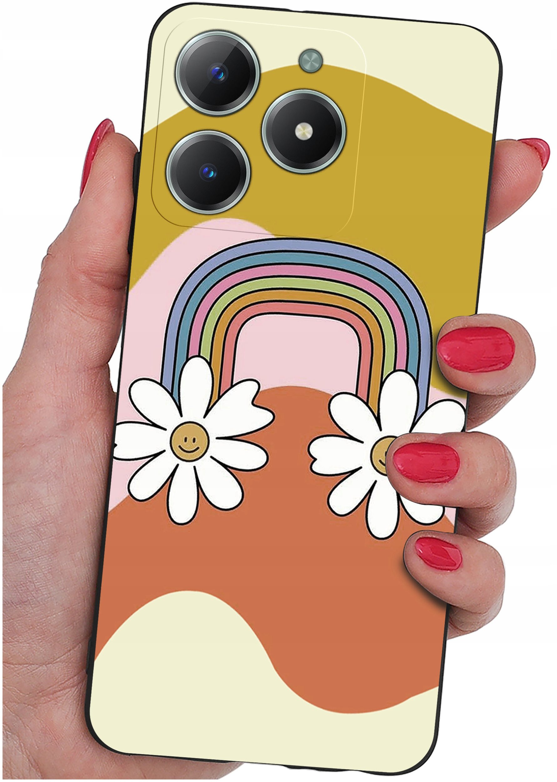 Etui do Realme C61 | C63 WZORY |SILIKONOWE MATT CASE + SZKŁO 9H