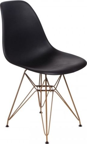 D2 Design Krzesło P016 PP Gold czarne