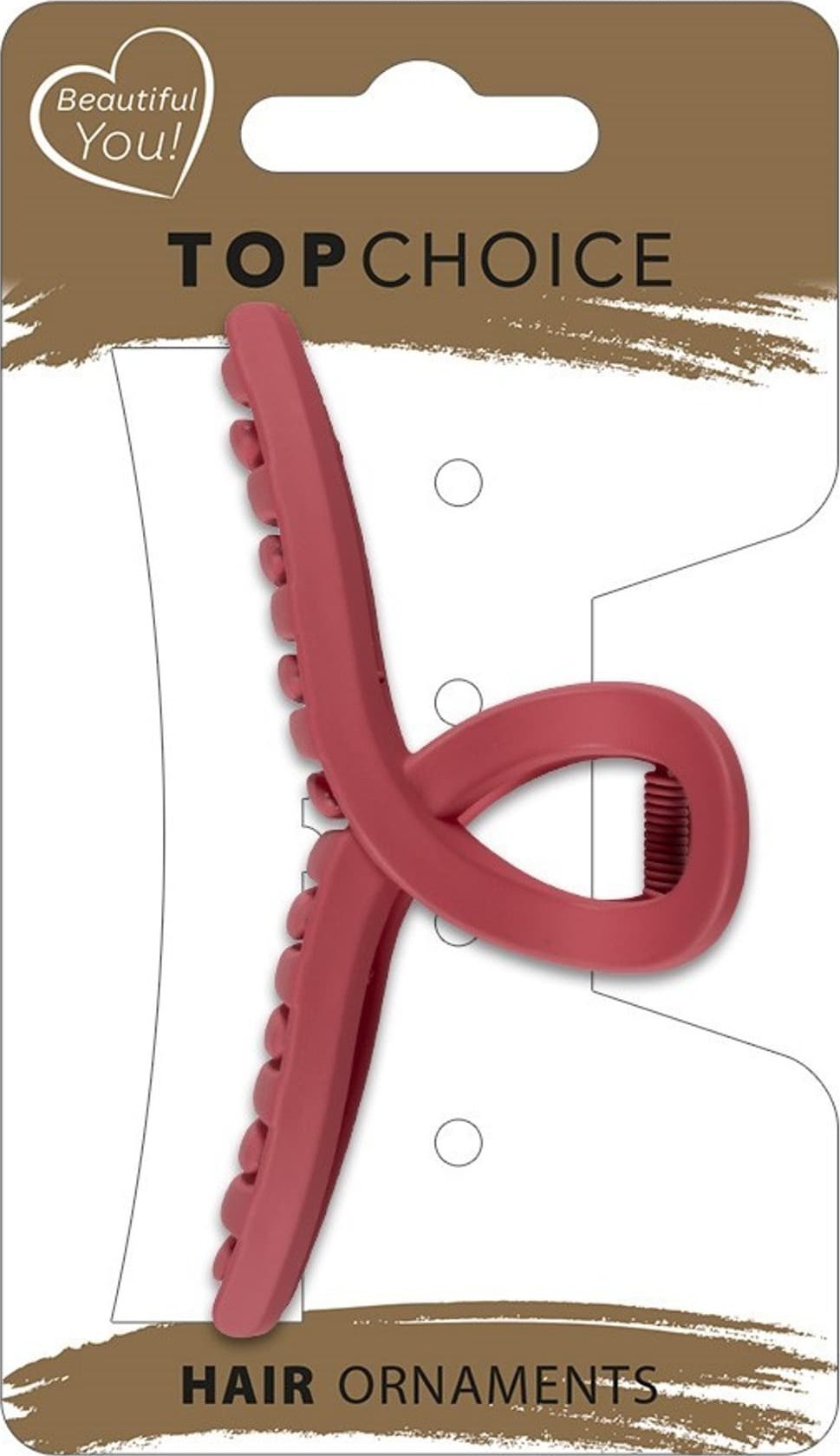 Top Choice TOP CHOICE Klamra do włosów - kokarda matowa (20285) 1 szt. - mix kolorów