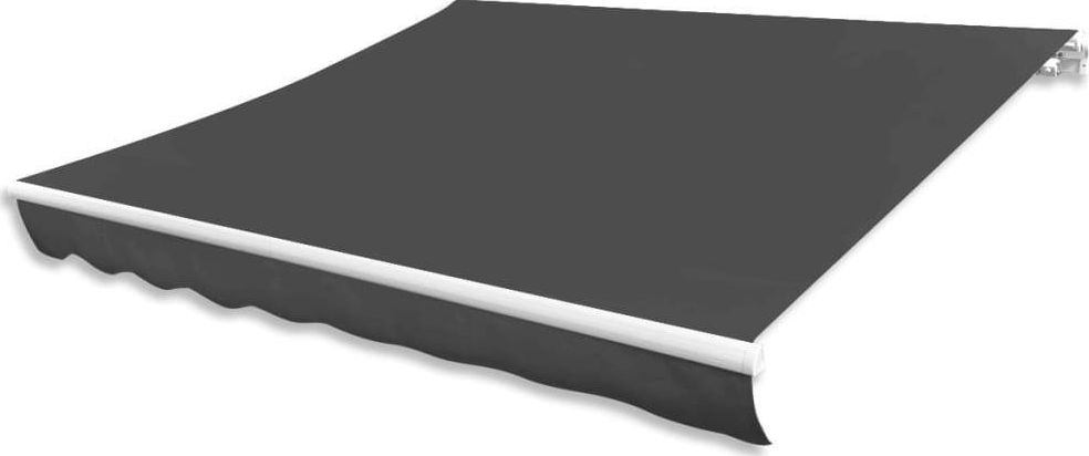 vidaXL Tkanina do markizy, antracytowa, 400 x 300 cm