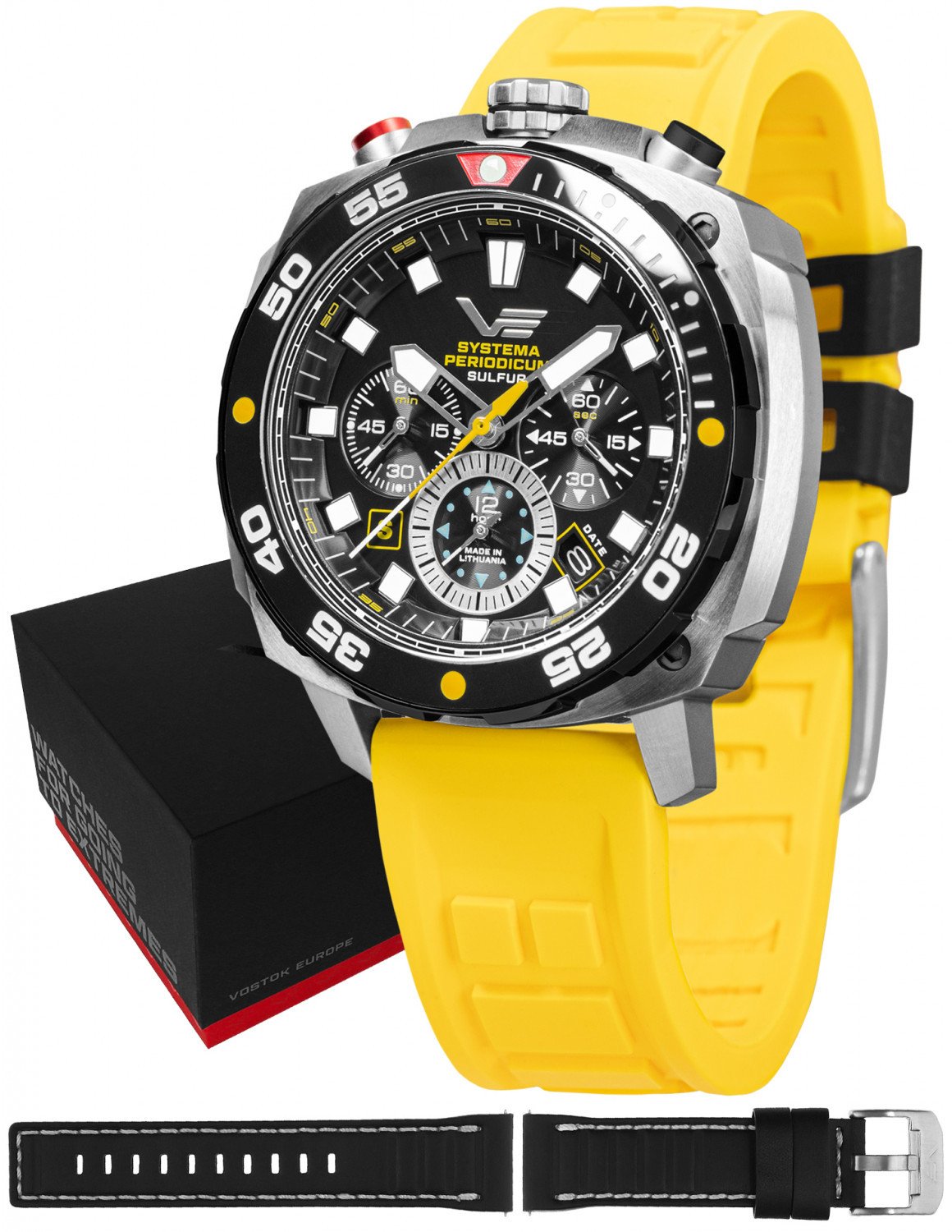 Zegarek męski Vostok Europe VK67-650E725S żółty