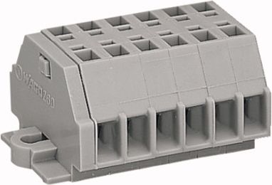 Wago Listwa zaciskowa 2-przewodowa 1,5mm2 6-torowa szara (260-106)