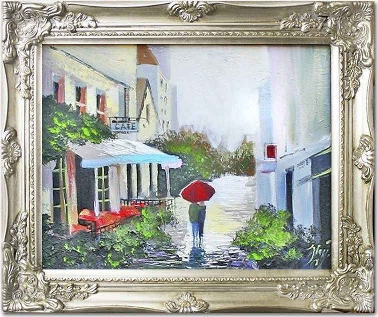 GO-BI Obraz Architektura ręcznie malowany 37x47cm uniwersalny