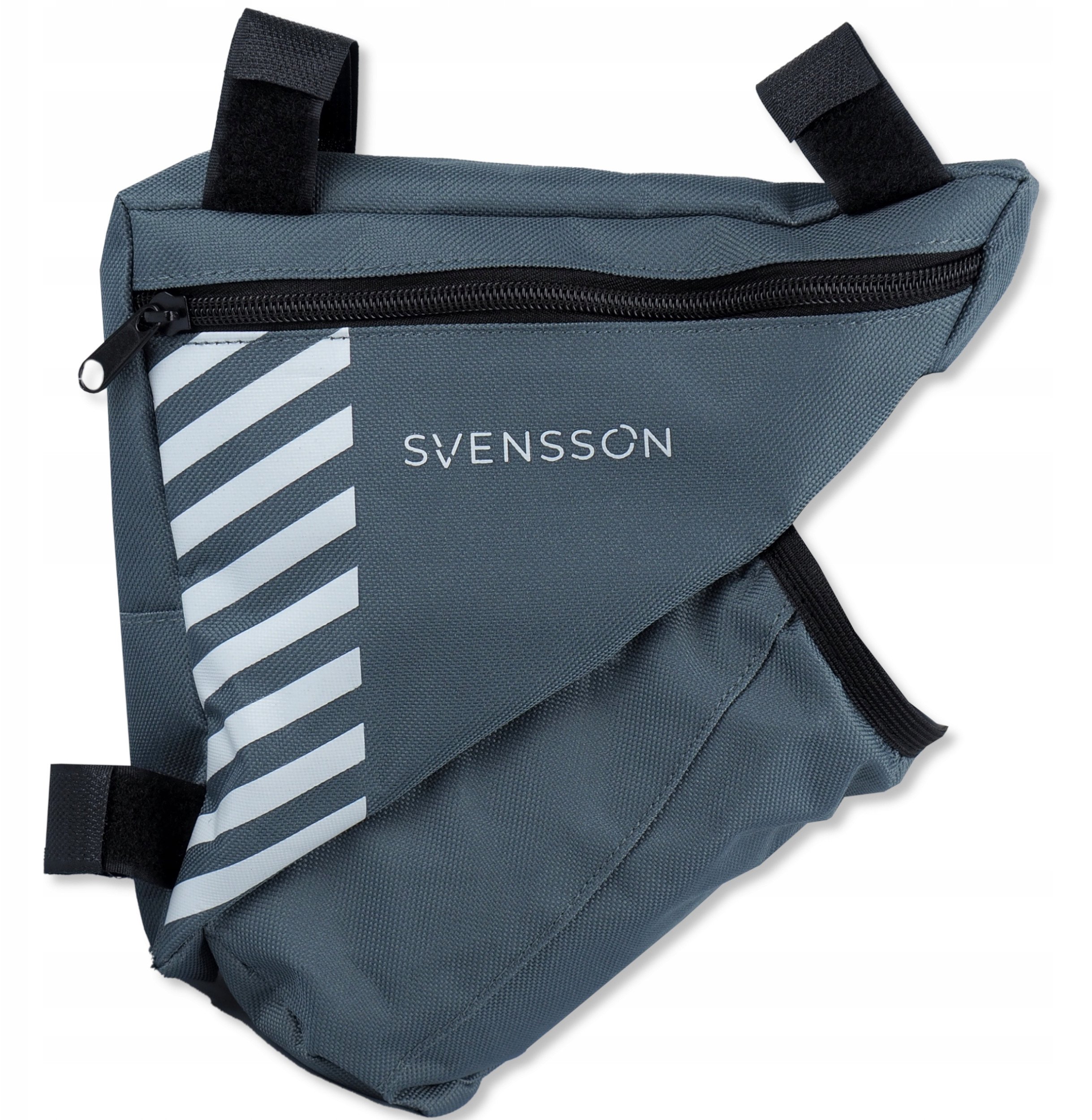 Torba rowerowa,SVENSSON, sakwa pod ramę z kieszenią na bidon, szara